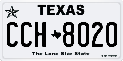 TX license plate CCH8020