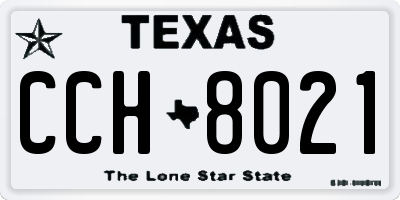 TX license plate CCH8021