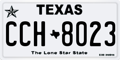 TX license plate CCH8023