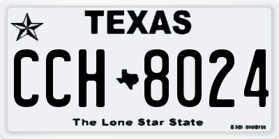 TX license plate CCH8024
