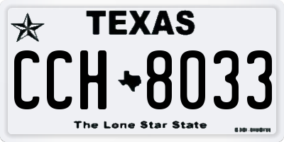 TX license plate CCH8033
