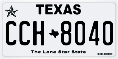 TX license plate CCH8040