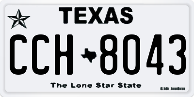 TX license plate CCH8043