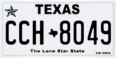 TX license plate CCH8049