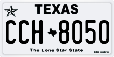 TX license plate CCH8050