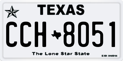TX license plate CCH8051