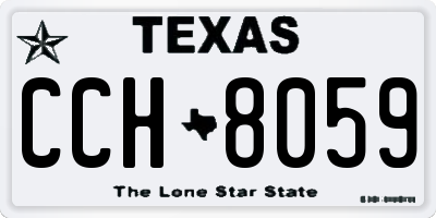 TX license plate CCH8059