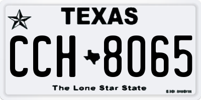 TX license plate CCH8065