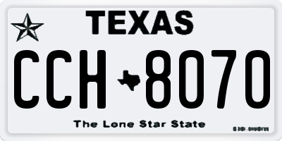 TX license plate CCH8070