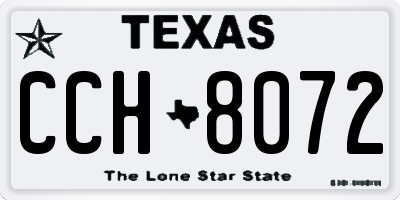 TX license plate CCH8072