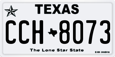 TX license plate CCH8073