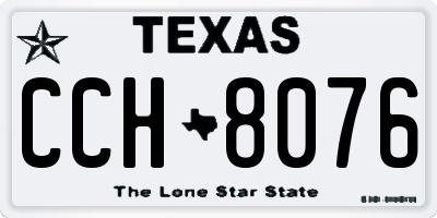 TX license plate CCH8076