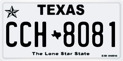 TX license plate CCH8081