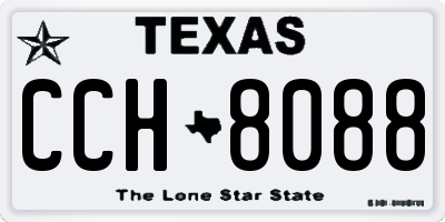 TX license plate CCH8088
