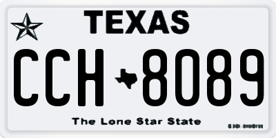 TX license plate CCH8089