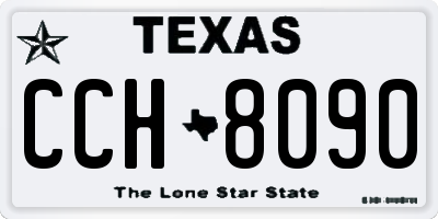 TX license plate CCH8090