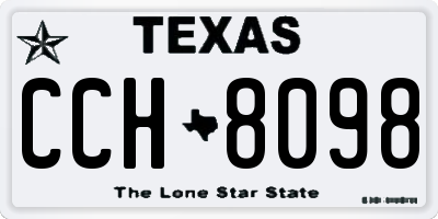 TX license plate CCH8098