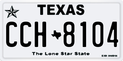 TX license plate CCH8104