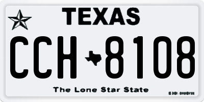 TX license plate CCH8108