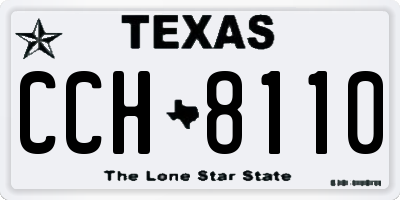 TX license plate CCH8110