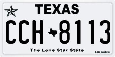 TX license plate CCH8113