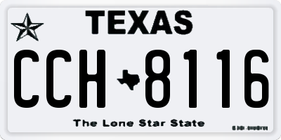 TX license plate CCH8116