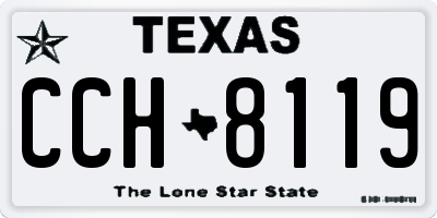 TX license plate CCH8119