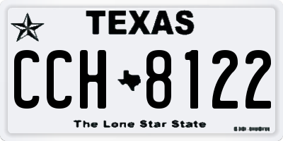 TX license plate CCH8122