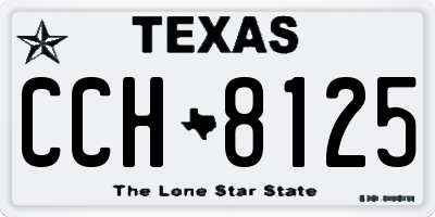 TX license plate CCH8125