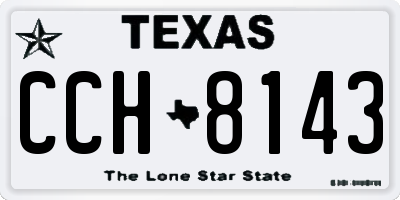 TX license plate CCH8143