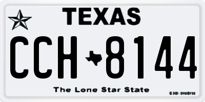 TX license plate CCH8144