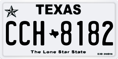 TX license plate CCH8182