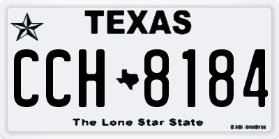 TX license plate CCH8184