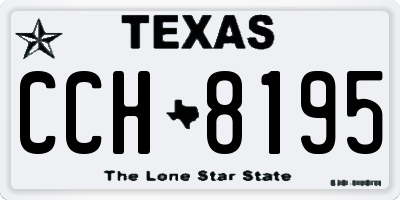 TX license plate CCH8195