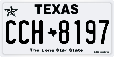 TX license plate CCH8197