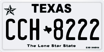 TX license plate CCH8222