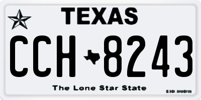 TX license plate CCH8243