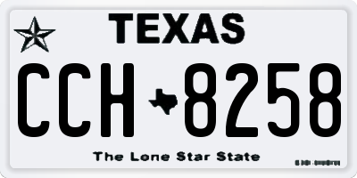 TX license plate CCH8258