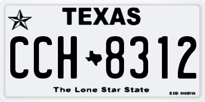 TX license plate CCH8312