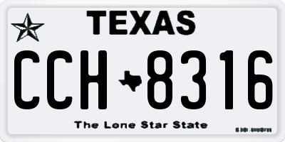 TX license plate CCH8316