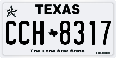 TX license plate CCH8317