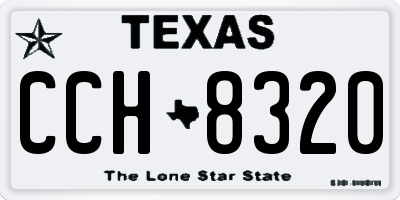TX license plate CCH8320