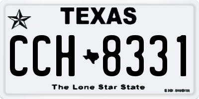 TX license plate CCH8331
