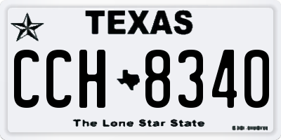 TX license plate CCH8340