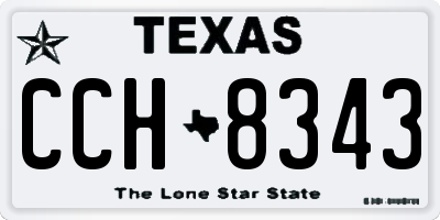 TX license plate CCH8343