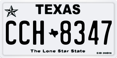 TX license plate CCH8347