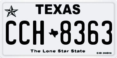 TX license plate CCH8363