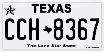 TX license plate CCH8367