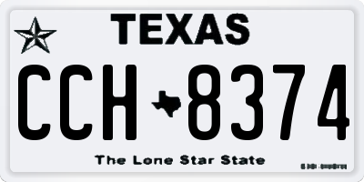 TX license plate CCH8374