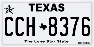 TX license plate CCH8376